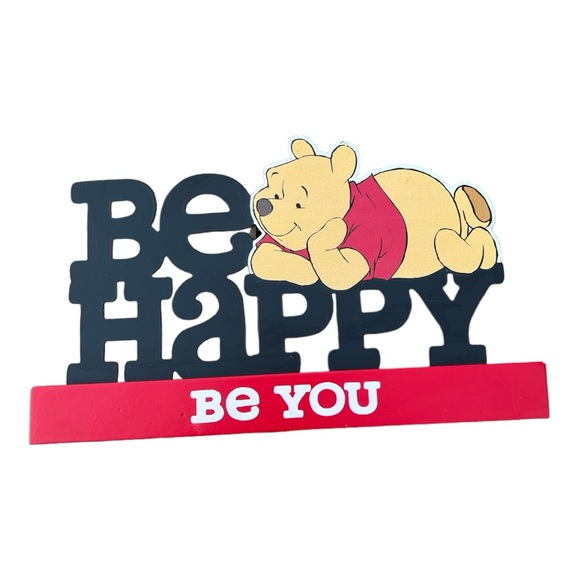 Disney Other - Disney Winnie The Pooh Be Happy Wall/Table Decor